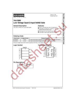 74LVQ00SCX datasheet  